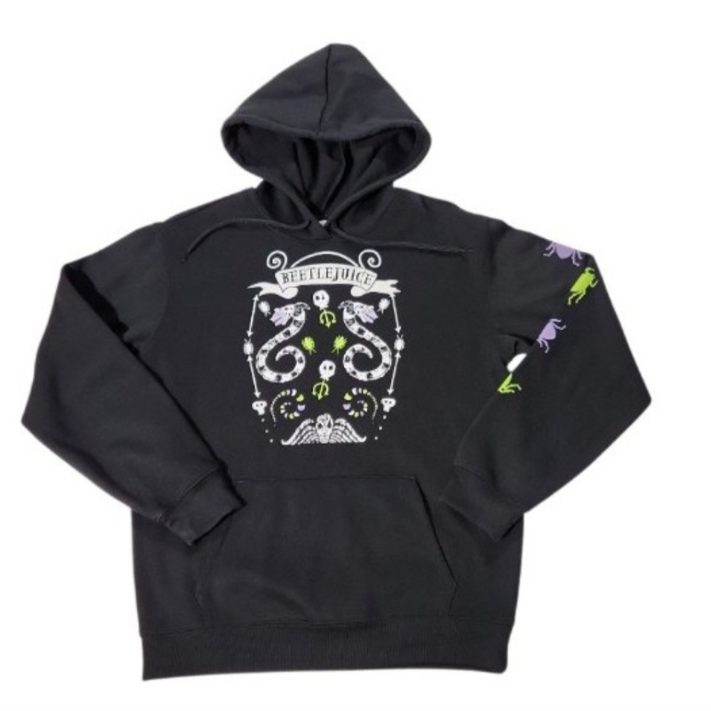Beetlejuice Women’s Graphic Print Black Hoodie S(4-6)